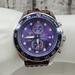 Invicta 7372 stainless Steel Blue Dial w/ Brown Leather Strap