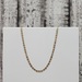 14K TriColor Diamond Cut Valentino Style Link Necklace