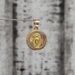 14K TriColor Jesus Virgin Mary / Guadalupe Double Sided Religious Pendant