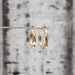 14K Fancy Cut Hoop Earrings