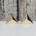 10K Triangular Shaped Earrings w/ Omega Clasp Backs