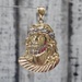 14K TriColor Jesus Face Religious Pendant