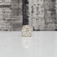 14K Icebox .40ctw Diamond Cluster Stud Earring w/ Screwback