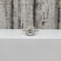 14K Lab Grown Diamond Halo Ring