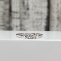 Dazzling Rock 10K Infinity Symbol Diamond Ring