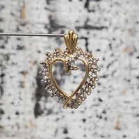 10K Diamond Heart Pendant 