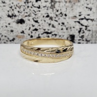 14K CZ Band Ring 