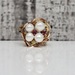 14K Pearl + Opal + Rubies Nest Design Ring