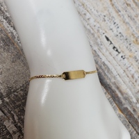 18K Curb Link ID Bracelet