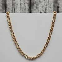 20" 14K Semi Solid Figaro Link Necklace