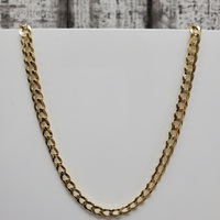 14K Solid Curb Link Necklace