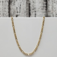 15.75" 10K Solid Figaro Link Necklace