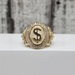 14K Dollar Sign $ CZ Ring