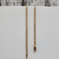 24" 14K Dia Cut Curb Link Necklace