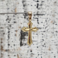  14K Cross Religious Pendant 