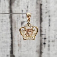 14K Crown ?" 15 Anos CZ Pendant