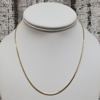 14K 16" Box Link Necklace
