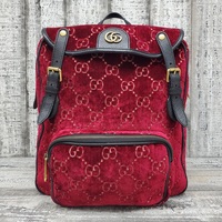 Gucci GG  Marmont Backpack Red Velvet