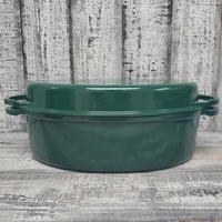 Big Green Egg Oval Enameled Cast Iron Dutch Oven