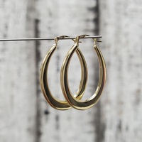 14K Oval Hoop Earrings
