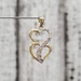 10K Diamond Cut Fancy Heart Pendant
