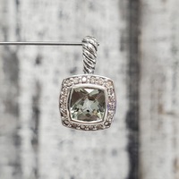$795  David Yurman Prasiolite Diamond Pendant