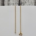 15" 18K Solid Thin Curb Link Necklace 