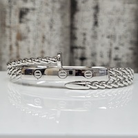 SLV Nail and Screw Design Solid Bangle Bracelet
