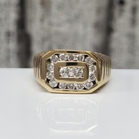 14K Diamond Ring w/ Textured Finish