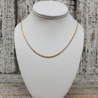 10K Solid Rope Chain Necklace