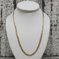 20" 14K Solid Curb Link Necklace
