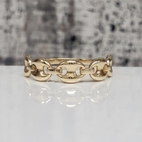 14K Gucci Style Link Band Ring