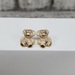14K Teddy Bear Multi Colored CZ Stud Earrings