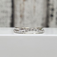 14K WG .25ctw RB Dia Wed Band Ring 