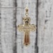 10K Semi Solid Cross Religious Pendant 