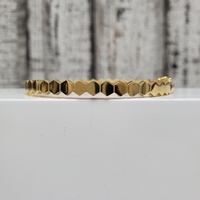 18K Fancy Shaped Bangle Bracelet