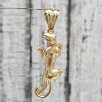 14K Panther Pendant w/ CZ 