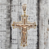 14K Crucifix Cross Religious Pendant 