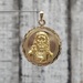 14K Double Sided Jesus / Virgin Mary / Guadalupe Religious Circle Pendant