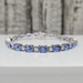 14K Oval Blue Sapphires + Diamond Bracelet