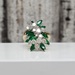 18K Pear Emeralds + Diamond Ring 
