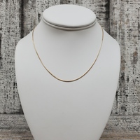10K 15.5" Box Link Necklace