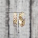 14K TriColor Fancy Design Hoop Earrings