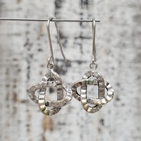 18K Fancy Shaped Dangle Earrings