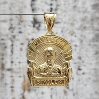 14K Malverde Sinaloa Religious Pendant 