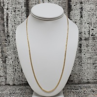 22" 14K Curb Link Necklace