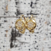 14K CZ Fancy Design Earrings 