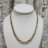 14K Semi Solid Figure 8 Fancy Design Necklace 