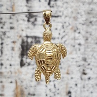 10K Turtle Pendant 