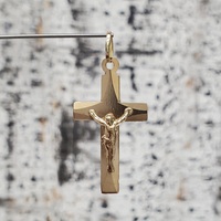 14K Crucifix Cross Jesus Religious Pendant 